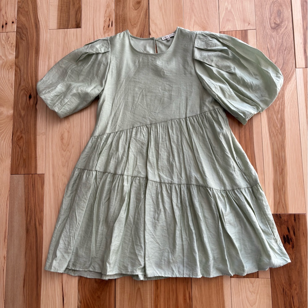 Puff Sleeve Mini Dress